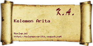 Kelemen Arita névjegykártya